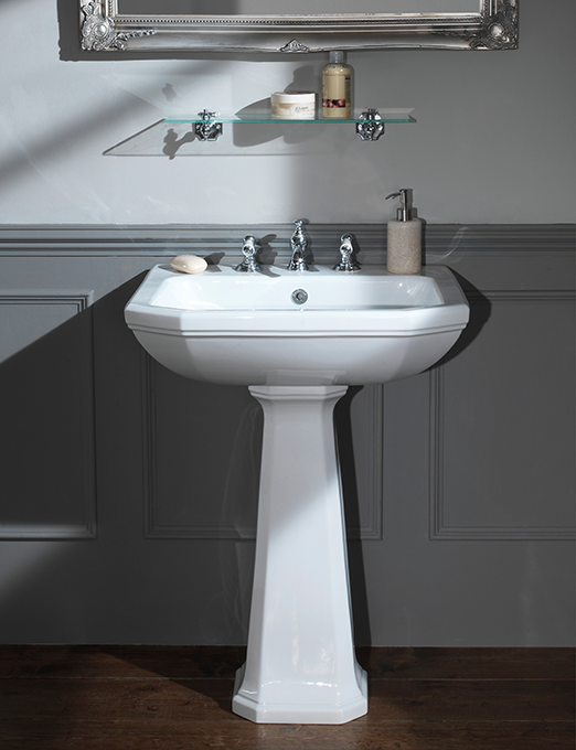 Empire 630mm basin with pedestal